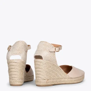 Esparto Y Alpargatas<miMaO Nerja Charol – Cunas De Esparto Altas Beige