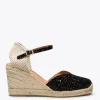 Esparto Y Alpargatas<miMaO Nerja Star - Cunas Altas De Esparto Con Glitter Negro