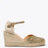 Esparto Y Alpargatas<miMaO Nerja Star - Cunas Altas De Esparto Con Glitter Platino