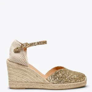 Esparto Y Alpargatas<miMaO Nerja Star - Cunas Altas De Esparto Con Glitter Platino
