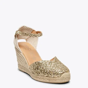 Esparto Y Alpargatas<miMaO Nerja Star - Cunas Altas De Esparto Con Glitter Platino