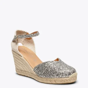Esparto Y Alpargatas<miMaO Nerja Star - Cunas Altas De Esparto Con Glitter Plata
