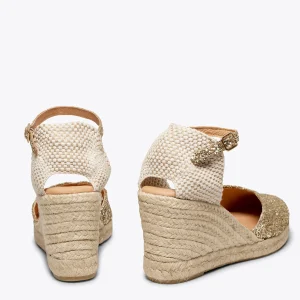 Esparto Y Alpargatas<miMaO Nerja Star - Cunas Altas De Esparto Con Glitter Platino