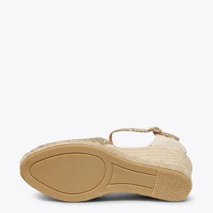 Esparto Y Alpargatas<miMaO Nerja Star - Cunas Altas De Esparto Con Glitter Platino