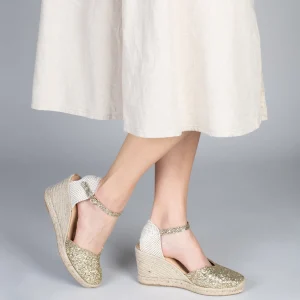 Esparto Y Alpargatas<miMaO Nerja Star - Cunas Altas De Esparto Con Glitter Platino