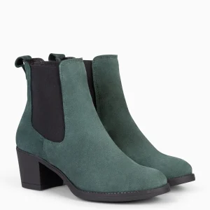 Botines De Mujer<miMaO New Chelsea - Botines De Cana Alta Con Tacón Para Mujer Verde