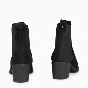 Botines De Mujer<miMaO New Chelsea - Botines De Cana Alta Con Tacón Para Mujer Negro