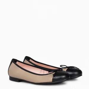 Mocasines Y Blucher<miMaO Nicolle – Bailarina Plana Con Puntera Taupe
