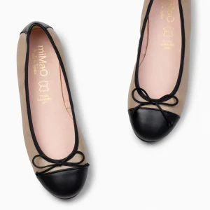 Mocasines Y Blucher<miMaO Nicolle – Bailarina Plana Con Puntera Taupe