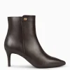 Botines De Mujer<miMaO Night – Botines Elegantes De Napa Con Tacón Fino Marron