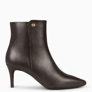 Botines De Mujer<miMaO Night – Botines Elegantes De Napa Con Tacón Fino Marron