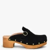 Sandalias De Tacón<miMaO Niza – Zuecos Con Tacón Bajo Y Plataforma Negro