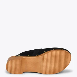 Sandalias De Tacón<miMaO Niza – Zuecos Con Tacón Bajo Y Plataforma Negro