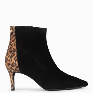 Botines De Mujer<miMaO Nuit - Botin Con Tacón Fino Negro Leopardo