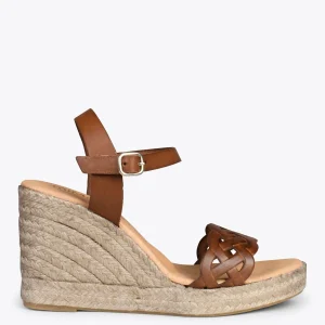 Esparto Y Alpargatas<miMaO Oasis – Cunas De Esparto Tostado Con Trenza Marron
