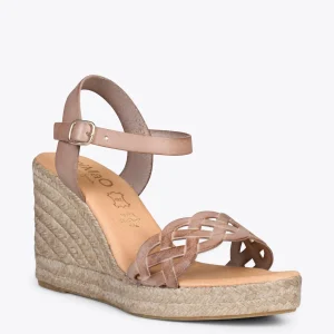 Esparto Y Alpargatas<miMaO Oasis – Cunas De Esparto Tostado Con Trenza Taupe