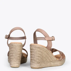Esparto Y Alpargatas<miMaO Oasis – Cunas De Esparto Tostado Con Trenza Taupe
