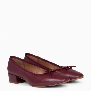 Mocasines Y Blucher<miMaO Opera – Bailarinas Con Tacón Burdeos