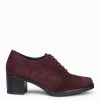 Mocasines Y Blucher<miMaO Oxford – Blucher De Mujer Con Tacón Burdeos