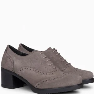 Mocasines Y Blucher<miMaO Oxford – Blucher De Mujer Con Tacón Taupe