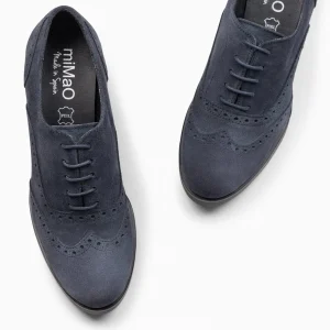Mocasines Y Blucher<miMaO Oxford – Blucher De Mujer Con Tacón Marino