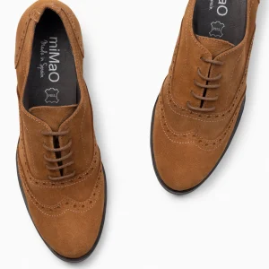 Mocasines Y Blucher<miMaO Oxford – Blucher De Mujer Con Tacón Camel