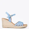 Esparto Y Alpargatas<miMaO Oyambre - Sandalias Con Cuna De Esparto Cangrejera Azul