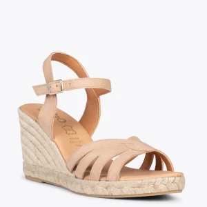 Esparto Y Alpargatas<miMaO Oyambre - Sandalias Con Cuna De Esparto Cangrejera Nude