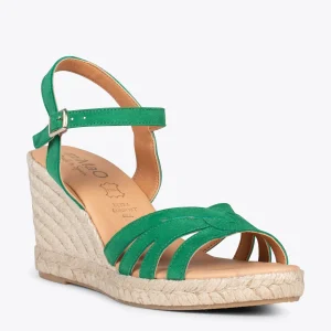 Esparto Y Alpargatas<miMaO Oyambre - Sandalias Con Cuna De Esparto Cangrejera Verde