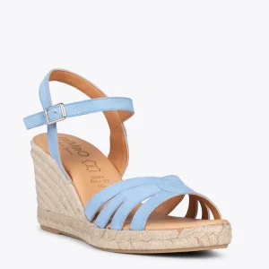 Esparto Y Alpargatas<miMaO Oyambre - Sandalias Con Cuna De Esparto Cangrejera Azul