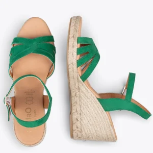 Esparto Y Alpargatas<miMaO Oyambre - Sandalias Con Cuna De Esparto Cangrejera Verde