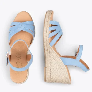 Esparto Y Alpargatas<miMaO Oyambre - Sandalias Con Cuna De Esparto Cangrejera Azul