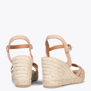 Esparto Y Alpargatas<miMaO Oyambre - Sandalias Con Cuna De Esparto Cangrejera Nude