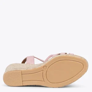 Esparto Y Alpargatas<miMaO Oyambre - Sandalias Con Cuna De Esparto Cangrejera Rosa