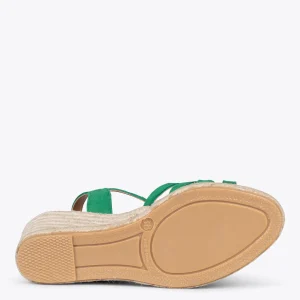 Esparto Y Alpargatas<miMaO Oyambre - Sandalias Con Cuna De Esparto Cangrejera Verde