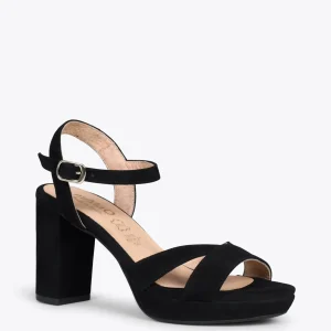 Sandalias De Tacón<miMaO Paris – Sandalias De Fiesta Con Tacón Alto Y Plataforma Negro