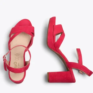 Sandalias De Tacón<miMaO Paris – Sandalias De Fiesta Con Tacón Alto Y Plataforma Rojo