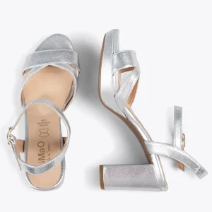 Sandalias De Tacón<miMaO Paris – Sandalias De Fiesta Con Tacón Alto Y Plataforma Plata