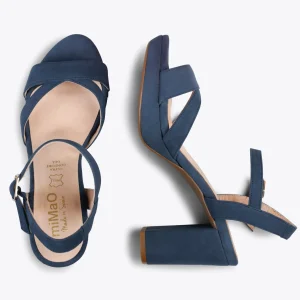 Sandalias De Tacón<miMaO Paris – Sandalias De Fiesta Con Tacón Alto Y Plataforma Marino