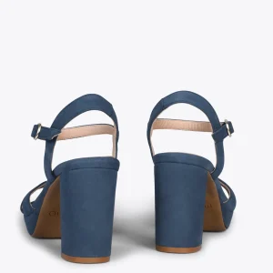 Sandalias De Tacón<miMaO Paris – Sandalias De Fiesta Con Tacón Alto Y Plataforma Marino