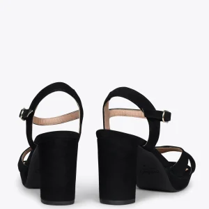 Sandalias De Tacón<miMaO Paris – Sandalias De Fiesta Con Tacón Alto Y Plataforma Negro