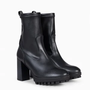 Botines De Mujer<miMaO Phoenix - Botin Alto Stretch Negro