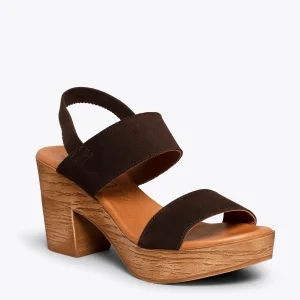 Sandalias De Tacón<miMaO Plataforma Sandalias De Plataforma Cafe Con Tiras