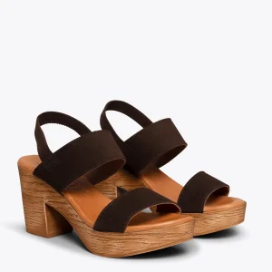Sandalias De Tacón<miMaO Plataforma Sandalias De Plataforma Cafe Con Tiras