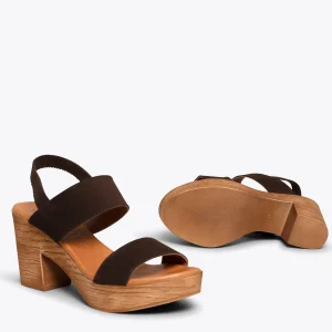 Sandalias De Tacón<miMaO Plataforma Sandalias De Plataforma Cafe Con Tiras