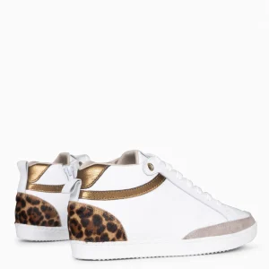 Deportivas<miMaO Rachel - Zapatillas Blancas Con Cuna Interior Mujer Leopardo