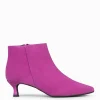 Botines De Mujer<miMaO Royal - Botines Tacón Bajo Fucsia Serraje