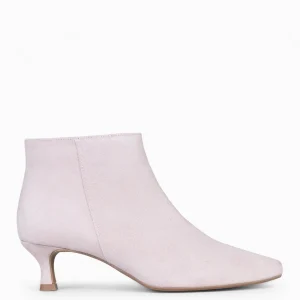 Botines De Mujer<miMaO Royal - Botines Tacón Bajo Nude Serraje