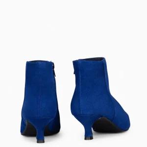 Botines De Mujer<miMaO Royal - Botines Tacón Bajo Azulon Serraje