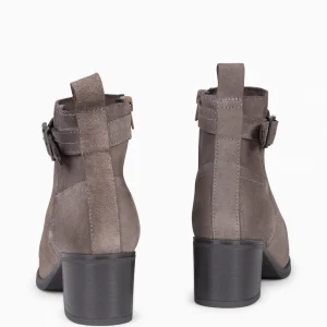 Botines De Mujer<miMaO Seattle - Botines Serraje Mujer En Color Taupe